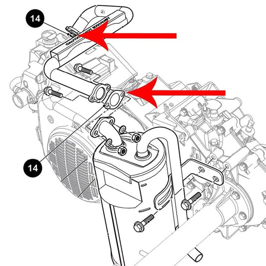E-Z-GO Exhaust Gasket - 2008-2025 13.5-hp Kawasaki Engine - (603599)