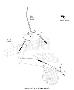 EZGO OEM Passenger Side Brake Cable - (75595G02)