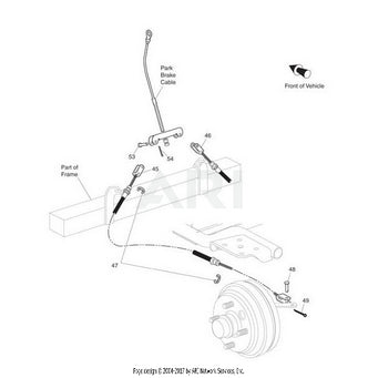 EZGO OEM Driver Side Brake Cable - (75595G01)