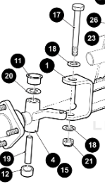 EZGO OEM TXT FRONT END REPAIR KIT - (TXT-FR-S-RP-KIT)